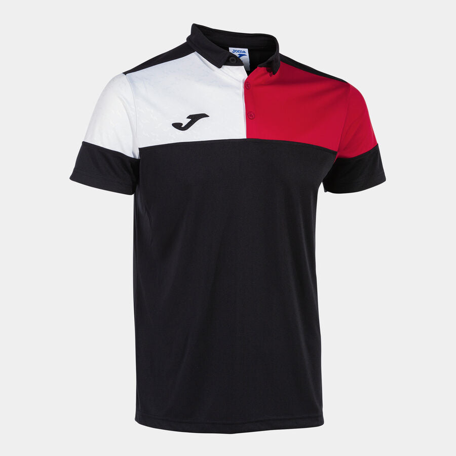 Polo Manches Courtes Crew V – Noir  Rouge