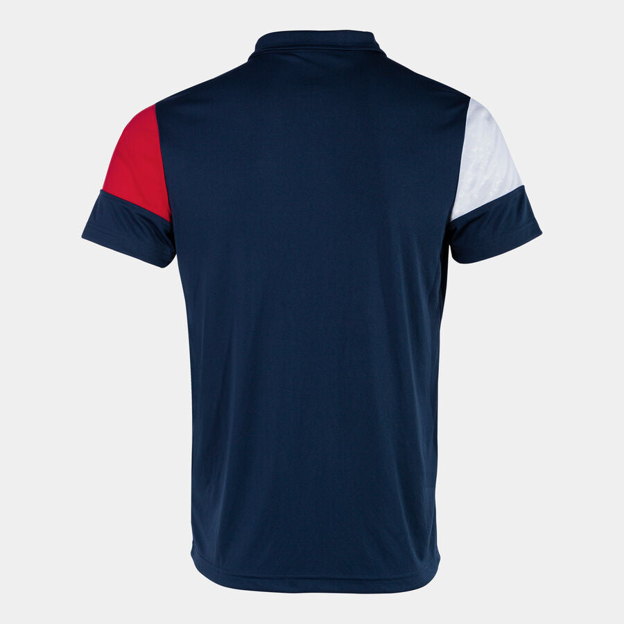 Polo Manches Courtes Crew V – Bleu Marine  Rouge