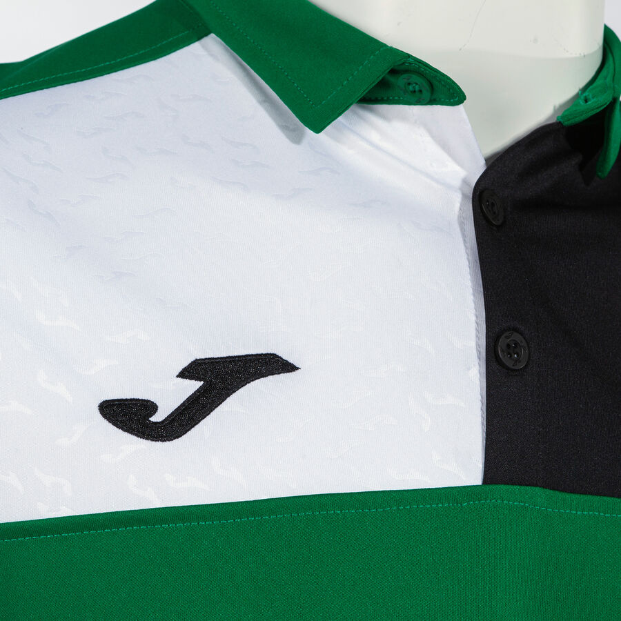 Polo Manches Courtes Crew V – Vert  Noir
