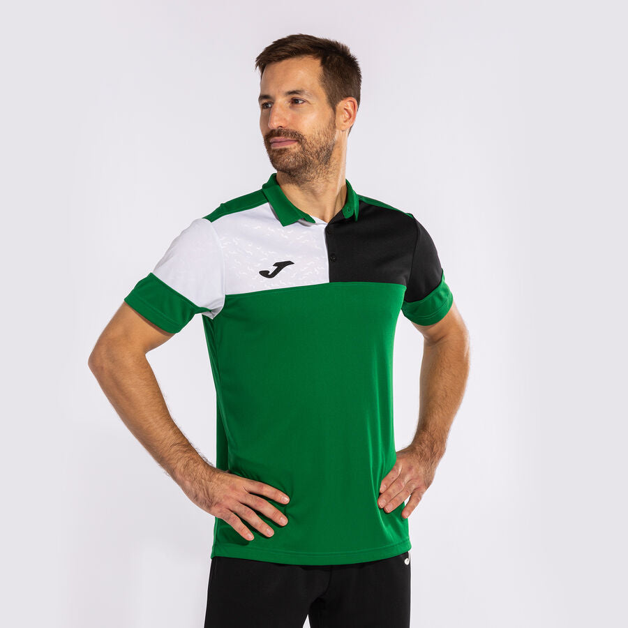Polo Manches Courtes Crew V – Vert  Noir