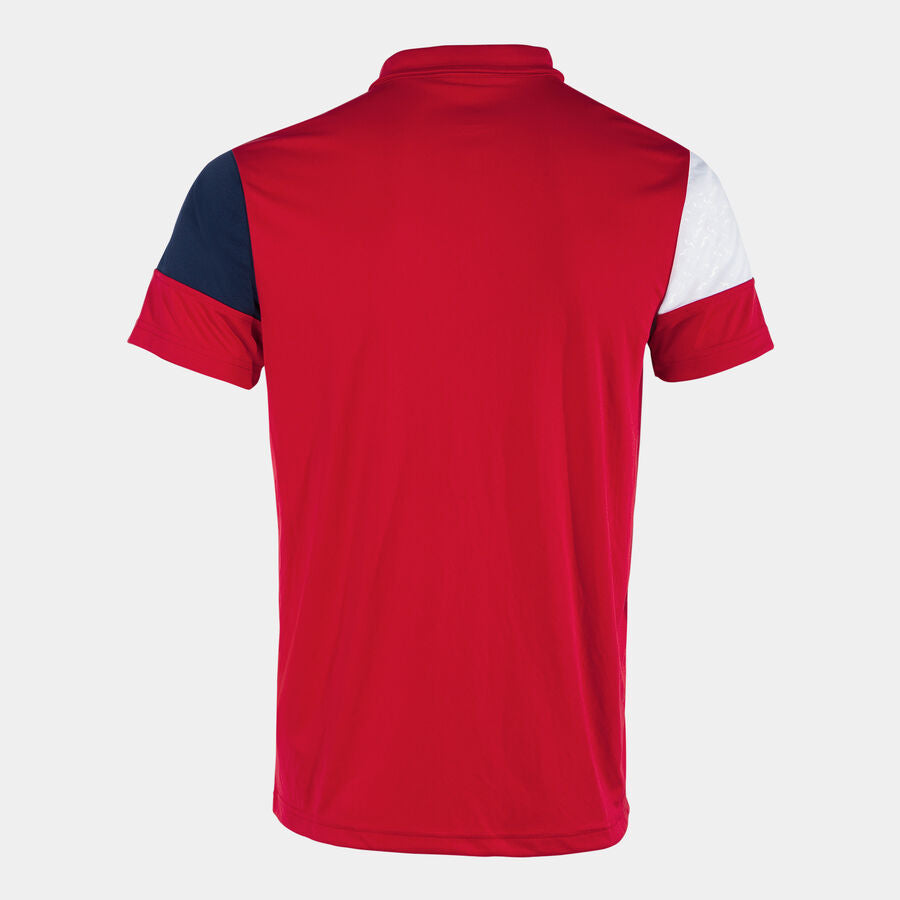 Polo Manches Courtes Crew V – Rouge Bleu  Marine
